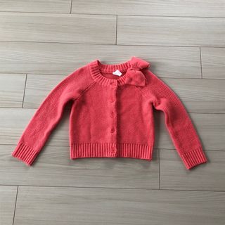 ジンボリー(GYMBOREE)のGYMBOREE ジンボリー　ニット　カーディガン　110 S ピンク　リボン(カーディガン)