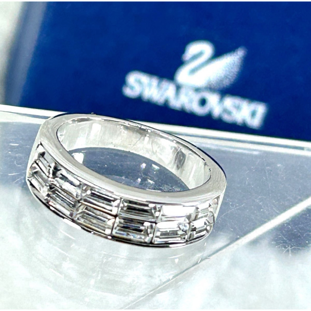 SWAROVSKI(スワロフスキー)のスワロフスキー　SWAROVSKI スクエアストーン　シルバーリング　指輪 レディースのアクセサリー(リング(指輪))の商品写真