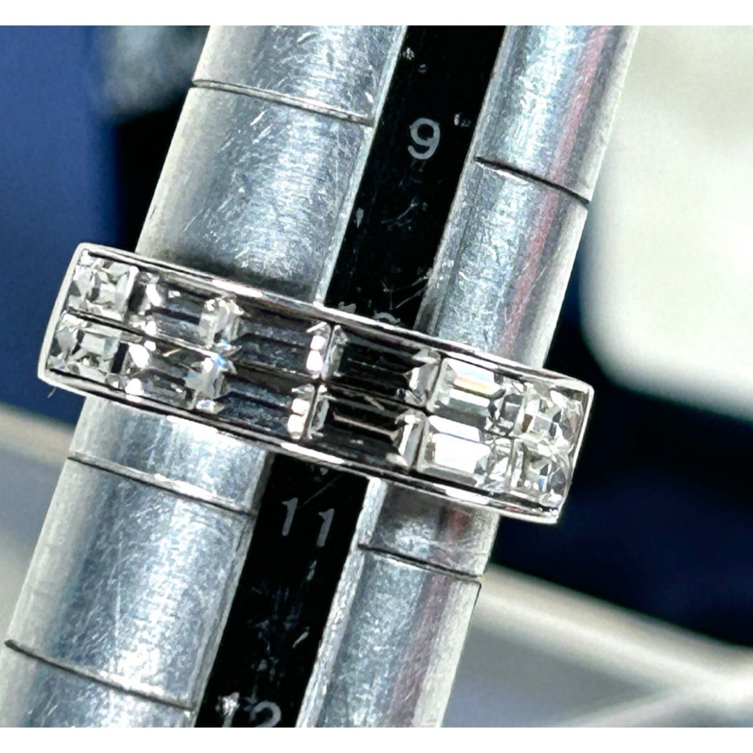 SWAROVSKI(スワロフスキー)のスワロフスキー　SWAROVSKI スクエアストーン　シルバーリング　指輪 レディースのアクセサリー(リング(指輪))の商品写真