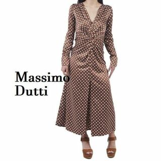 マッシモデュッティ(Massimo Dutti)の[タグつき] マッシモデュッティ ワンピース ドレス ドット ロング スリット(ロングワンピース/マキシワンピース)