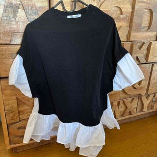 ZARA - ♡本日限定お値下♡セレクトショップ購入 デザイン フリル Tシャツ♡♡38 美品