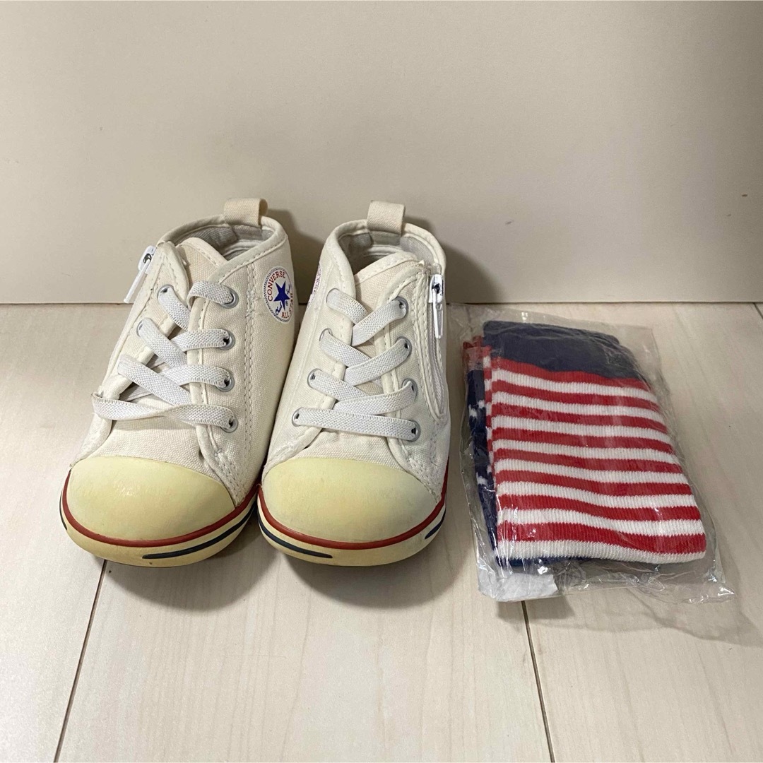 ALL STAR（CONVERSE）(オールスター)のコンバース　オールスター　ファーストスター　ベビースニーカー　14.5cm キッズ/ベビー/マタニティのベビー靴/シューズ(~14cm)(スニーカー)の商品写真