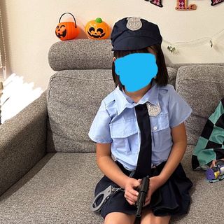 ハロウィン衣装 キッズ 警察服 ポリス 女の子 警察官 コスチューム 5点セット(衣装一式)