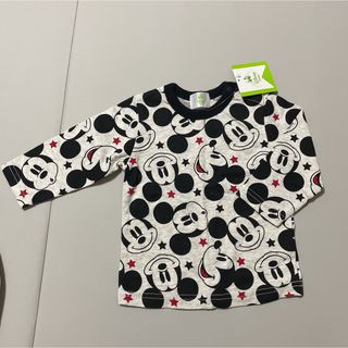 Disney - タグ付き新品 ディズニー ミッキーマウス 総柄 Ｔシャツ 60〜70 長袖