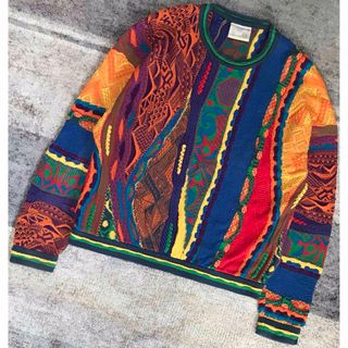 クージー(COOGI)の最高のカラー配色&幾何学模様 芸術 90's クージー コットン ニットセーター(ニット/セーター)