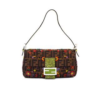 フェンディ(FENDI)のフェンディ FENDI マンマ刺繍ズッカ ハンドバッグ(ハンドバッグ)