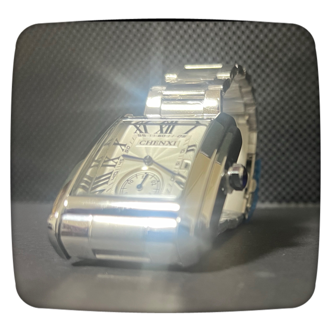 【新品未使用】腕時計 オマージュ　タンク　ユニセックス　スモセコ　スチール メンズの時計(腕時計(アナログ))の商品写真