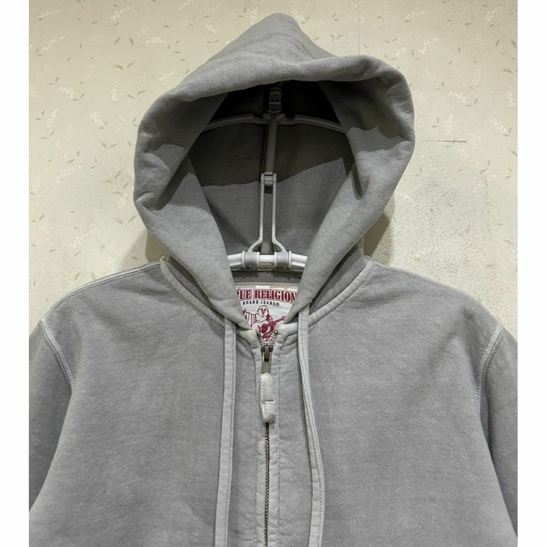 True Religion(トゥルーレリジョン)の＊トゥルーレリジョン HOODIE 袖ロゴ スウェット ジップアップパーカー S メンズのトップス(パーカー)の商品写真