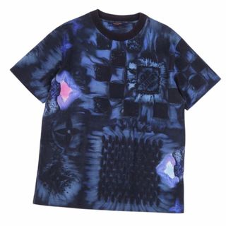 ルイヴィトン(LOUIS VUITTON)のルイヴィトン LOUIS VUITTON Tシャツ 21AW カットソー ソルトプリント 総柄 コットン トップス メンズ イタリア製 S ネイビー/ブラック(シャツ)