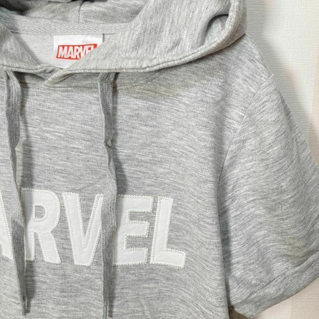 MARVEL(マーベル)の定番 ロゴ刺繍パーカー✨　美品　MARVEL マーベル　ユニセックス レディースのトップス(パーカー)の商品写真