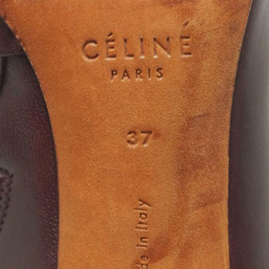 celine(セリーヌ)のCELINE(セリーヌ) ショートブーツ 37 レディース - ボルドー アウトソール張替済 レザー レディースの靴/シューズ(ブーツ)の商品写真