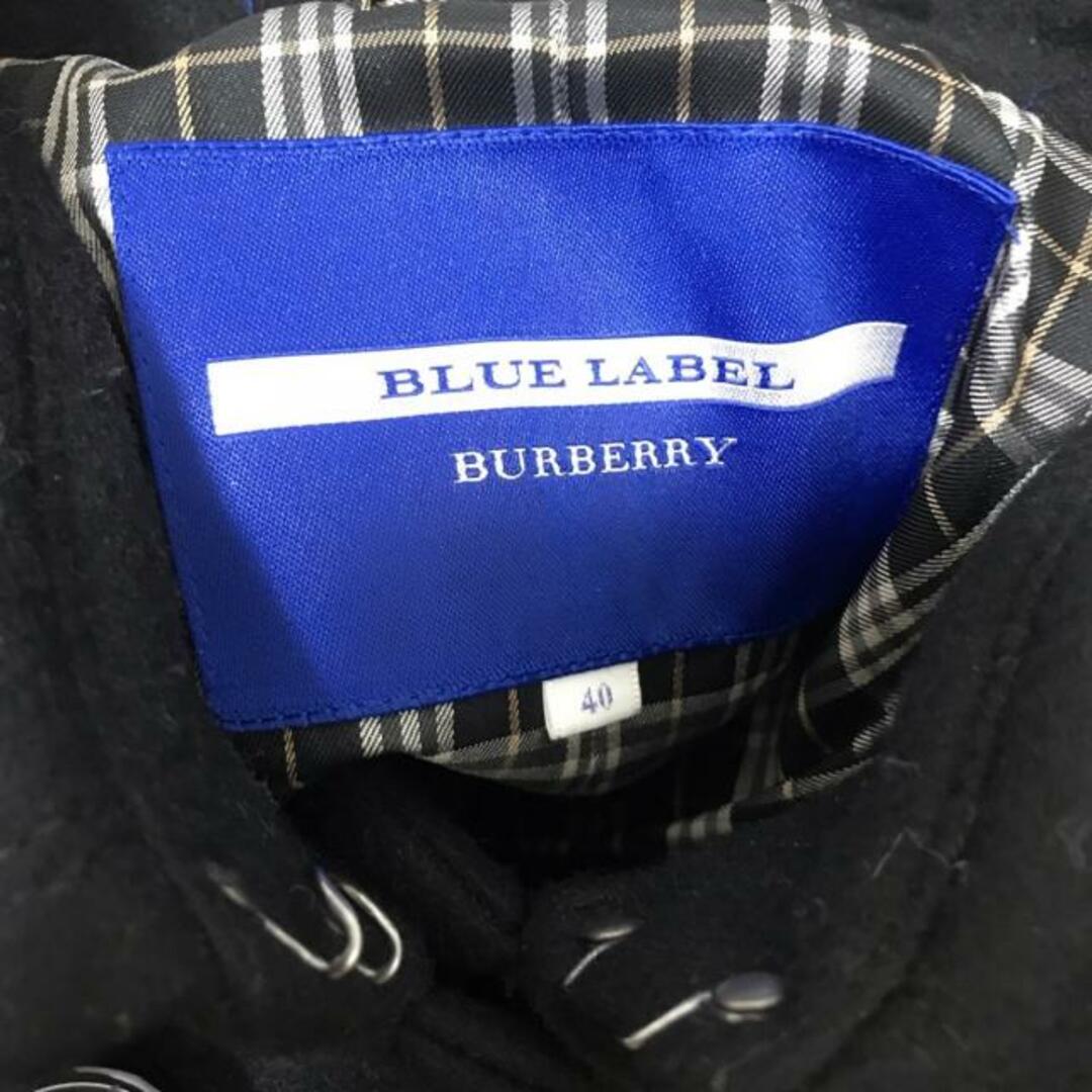 BURBERRY BLUE LABEL(バーバリーブルーレーベル)のBurberry Blue Label(バーバリーブルーレーベル) コート サイズ40 M レディース美品  - 黒 長袖/冬 レディースのジャケット/アウター(その他)の商品写真