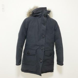 カナダグース(CANADA GOOSE)のCANADA GOOSE(カナダグース) ダウンコート レディース美品  - 2603JL 黒×ベージュ 長袖/冬(ダウンコート)