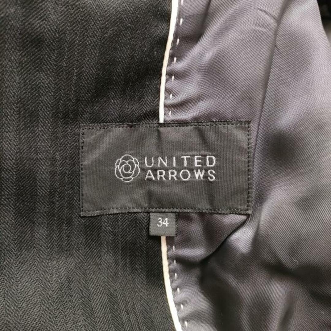 UNITED ARROWS(ユナイテッドアローズ)のUNITED ARROWS(ユナイテッドアローズ) レディースパンツスーツ レディース - 黒 ストライプ レディースのフォーマル/ドレス(スーツ)の商品写真