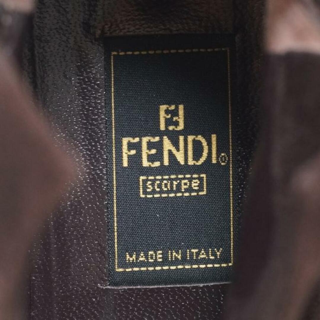 FENDI(フェンディ)のFENDI(フェンディ) ブーティ 36 レディース - ダークブラウン アウトソール張替済 スエード×化学繊維 レディースの靴/シューズ(ブーティ)の商品写真