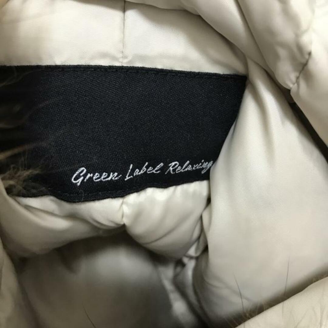 UNITED ARROWS green label relaxing(ユナイテッドアローズグリーンレーベルリラクシング)のgreen label relaxing(グリーンレーベルリラクシング) ダウンコート サイズ36 S レディース美品  - ベージュ 長袖/冬 レディースのジャケット/アウター(ダウンコート)の商品写真