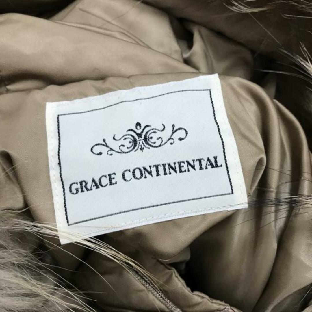 GRACE CONTINENTAL(グレースコンチネンタル)のGRACE CONTINENTAL(グレースコンチネンタル) ダウンコート サイズ36 S レディース美品  - ゴールド 長袖/ファー取外し可/冬 レディースのジャケット/アウター(ダウンコート)の商品写真