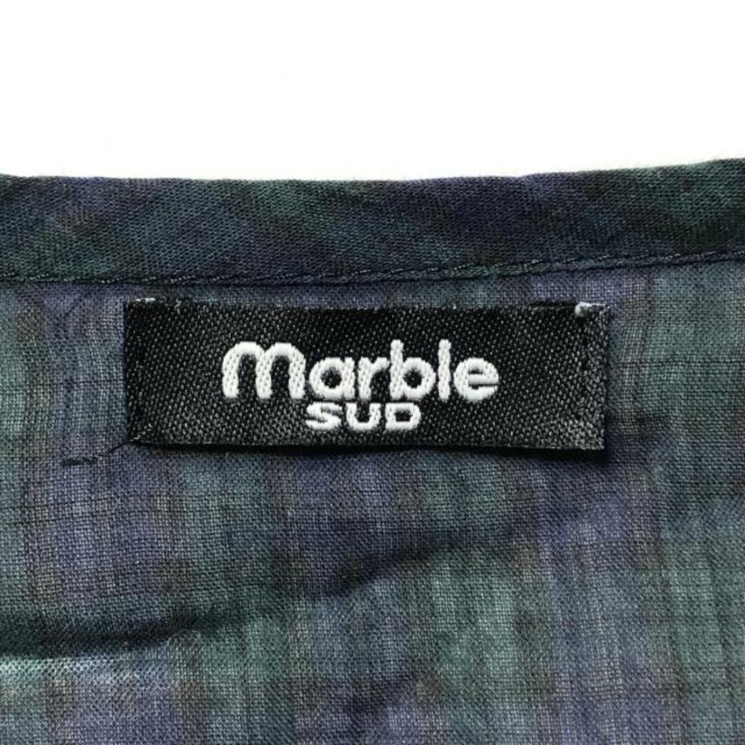 marble SUD(マーブルシュッド) ワンピース レディース - ネイビー×グリーン 半袖/ひざ丈/チェック柄 レディースのワンピース(その他)の商品写真