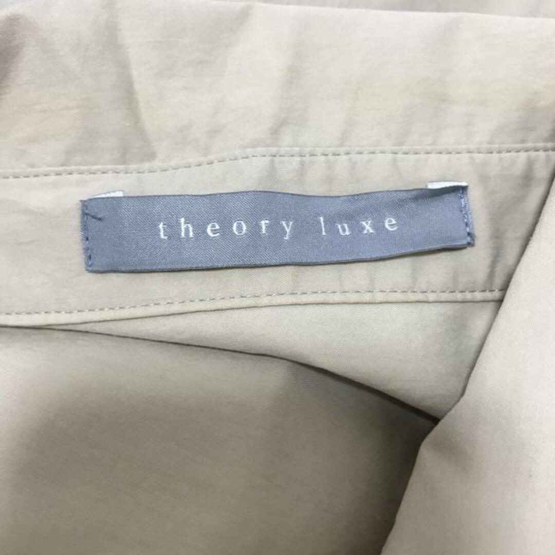 Theory luxe(セオリーリュクス)のtheory luxe(セオリーリュクス) ワンピース サイズ38 M レディース美品  - ベージュ レギュラーカラー/半袖/ロング/シャツワンピ レディースのワンピース(その他)の商品写真