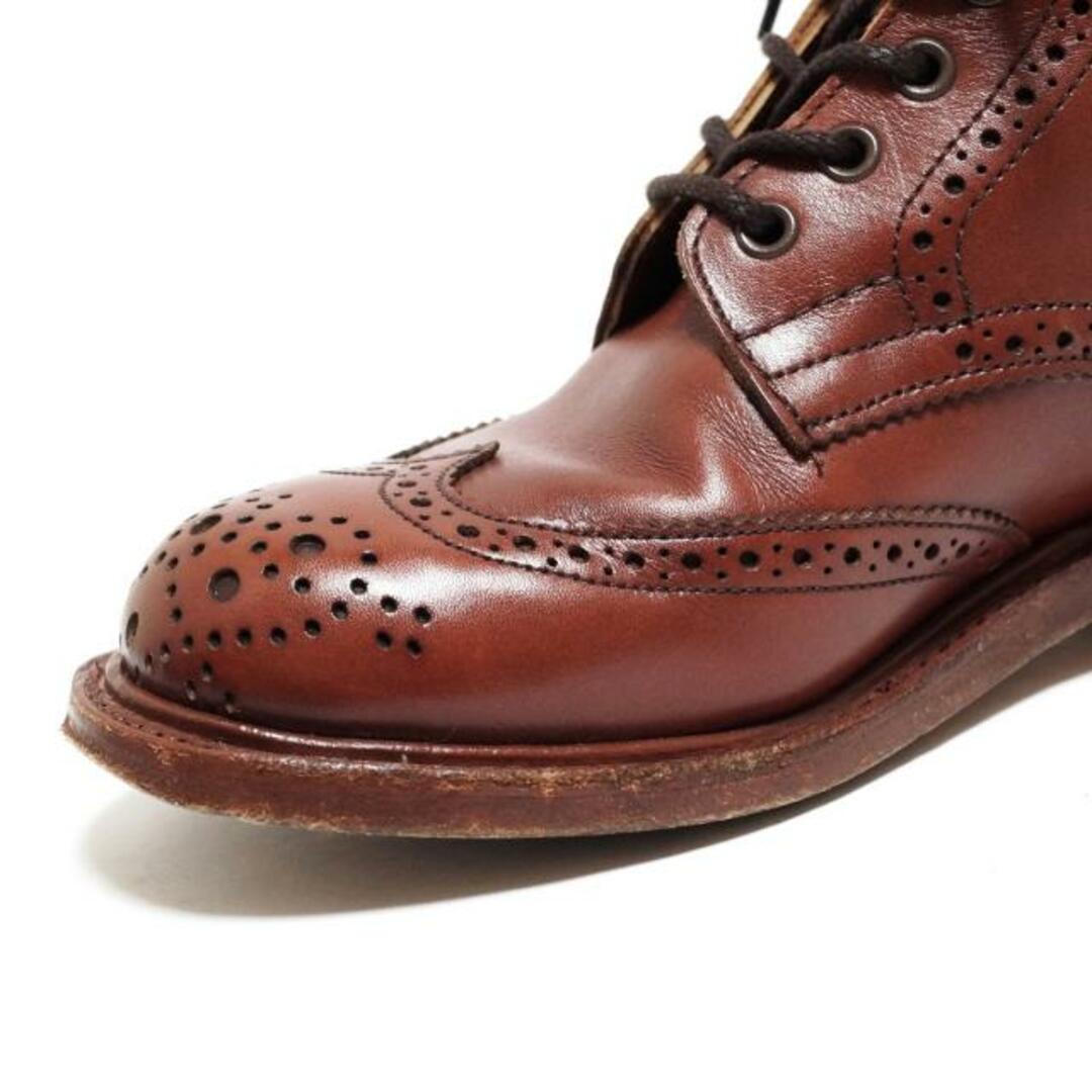 Trickers(トリッカーズ)のTricker's(トリッカーズ) ショートブーツ 4 レディース - ダークブラウン ウィングチップ レザー レディースの靴/シューズ(ブーツ)の商品写真