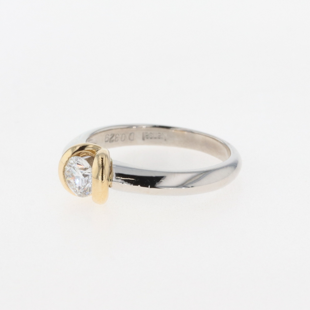 ダイヤモンド デザインリング 8号 Pt900 【中古】 レディースのアクセサリー(リング(指輪))の商品写真