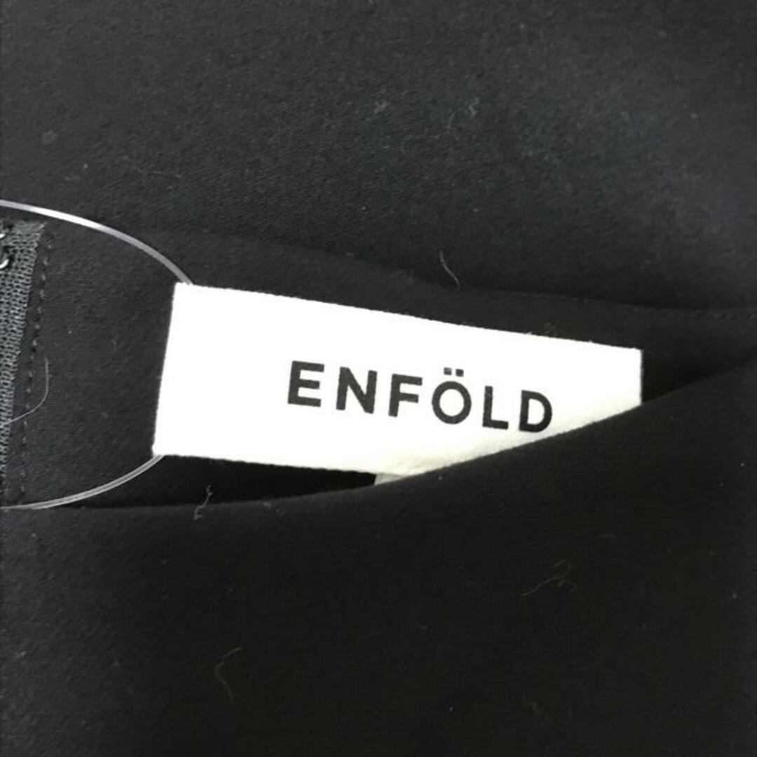 ENFOLD(エンフォルド)のENFOLD(エンフォルド) 長袖カットソー サイズ38 M レディース - 黒 異素材切替 レディースのトップス(カットソー(長袖/七分))の商品写真