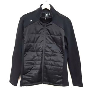 デサント(DESCENTE)のDESCENTE(デサント) ブルゾン サイズL レディース - 黒 GOLF/長袖/ジップアップ/中綿/秋 【表地】ナイロン、ポリウレタン、アクリル【裏地】ポリエステル【中綿】ポリエステル(ブルゾン)