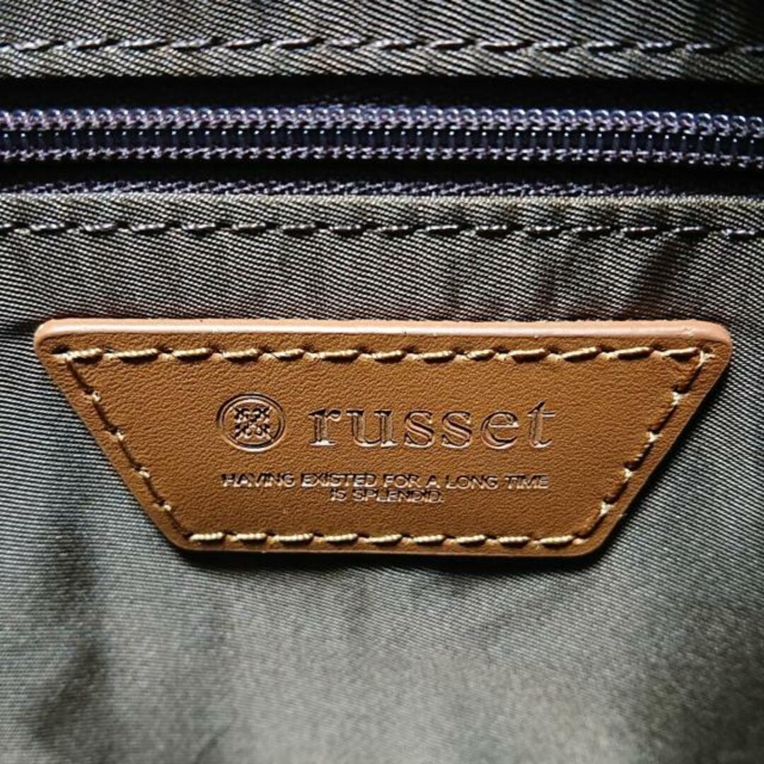Russet(ラシット)のrusset(ラシット) ハンドバッグ美品  - 黒×ネイビー ナイロン×レザー レディースのバッグ(ハンドバッグ)の商品写真