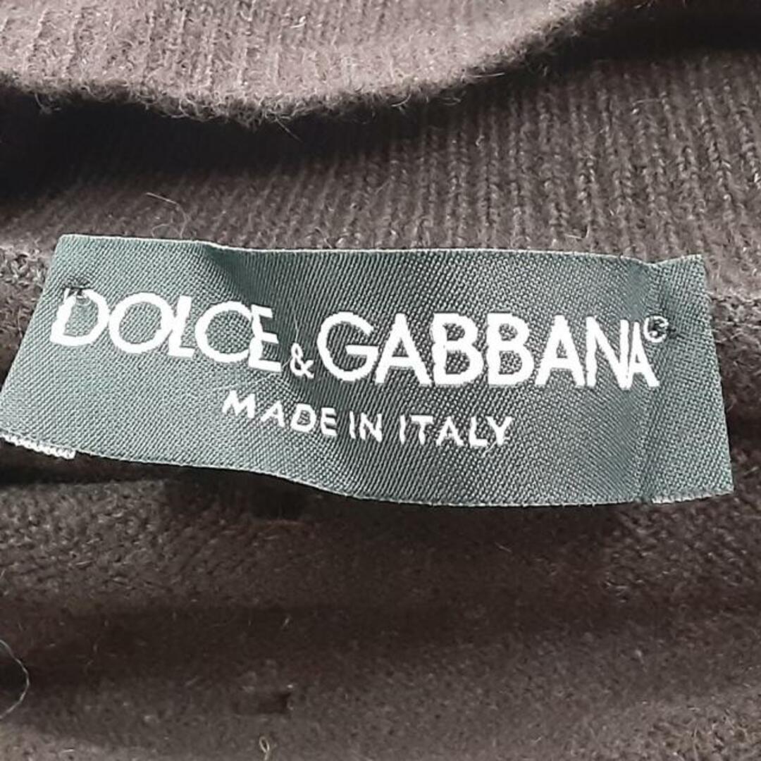 DOLCE&GABBANA(ドルチェアンドガッバーナ)のDOLCE&GABBANA(ドルチェアンドガッバーナ) 半袖セーター サイズ36 S レディース美品  - ダークブラウン タートルネック/カシミヤ/シルク カシミヤ、シルク レディースのトップス(ニット/セーター)の商品写真