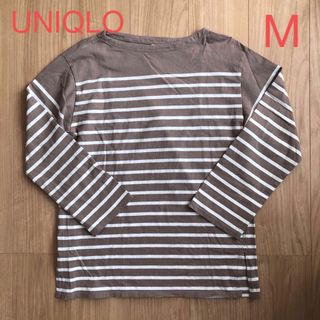 ユニクロ(UNIQLO)のUNIQLO   レディース　 ボーダーロンT   M(Tシャツ(長袖/七分))