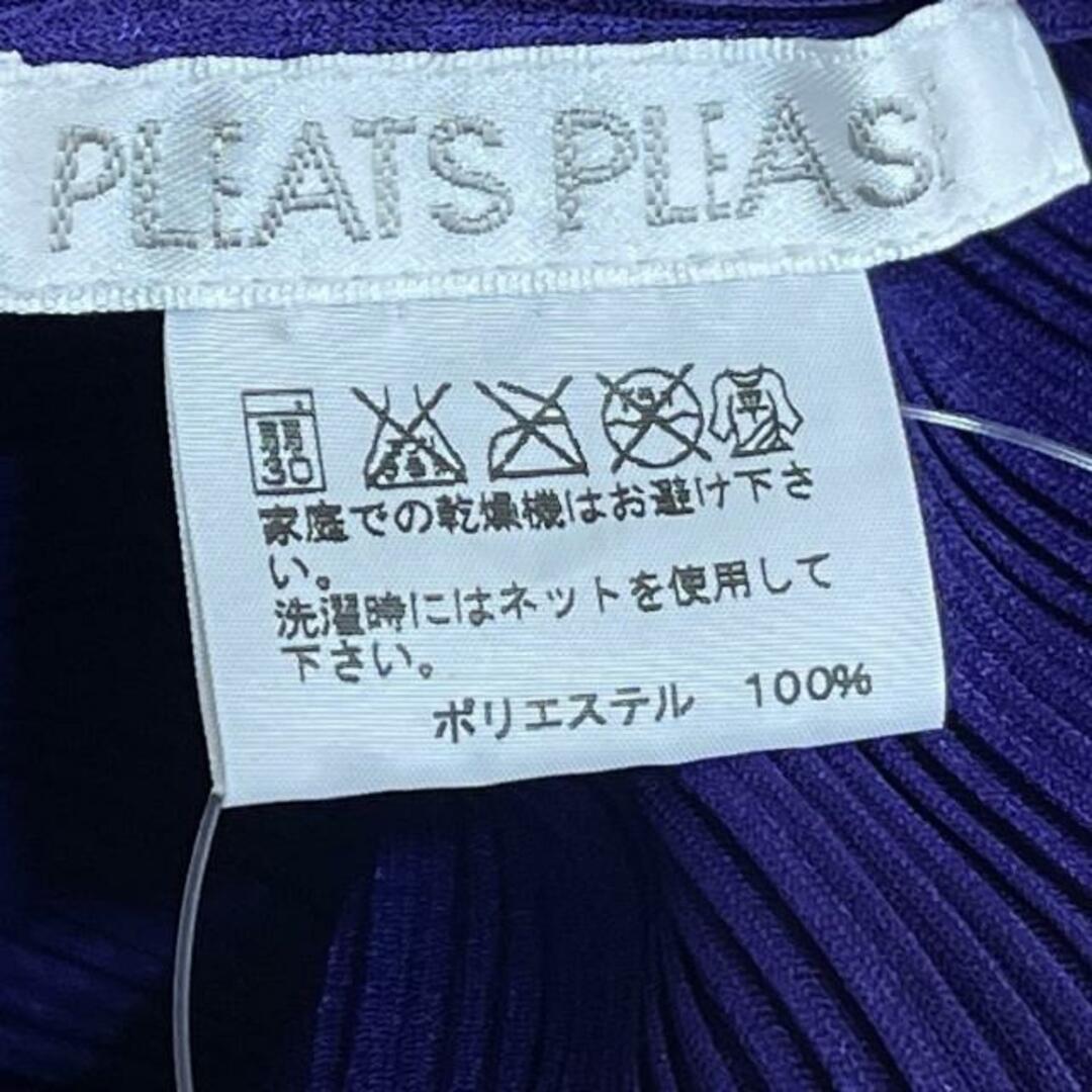 PLEATS PLEASE ISSEY MIYAKE(プリーツプリーズイッセイミヤケ)のPLEATS PLEASE(プリーツプリーズ) ワンピース サイズ3 L レディース美品  - パープル 半袖/ミニ/プリーツ レディースのワンピース(その他)の商品写真