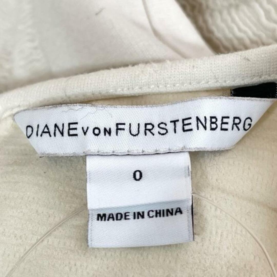 DIANE von FURSTENBERG(ダイアンフォンファステンバーグ)のDIANE VON FURSTENBERG(DVF)(ダイアン・フォン・ファステンバーグ) ワンピース サイズ0 XS レディース - アイボリー クルーネック/ノースリーブ/ロング レディースのワンピース(その他)の商品写真