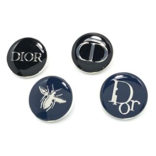 クリスチャンディオール(Christian Dior)のDIOR/ChristianDior(ディオール/クリスチャンディオール) アクセサリー美品  - 金属素材 黒×シルバー ピンバッジ/BEAUTE/ノベルティ(その他)