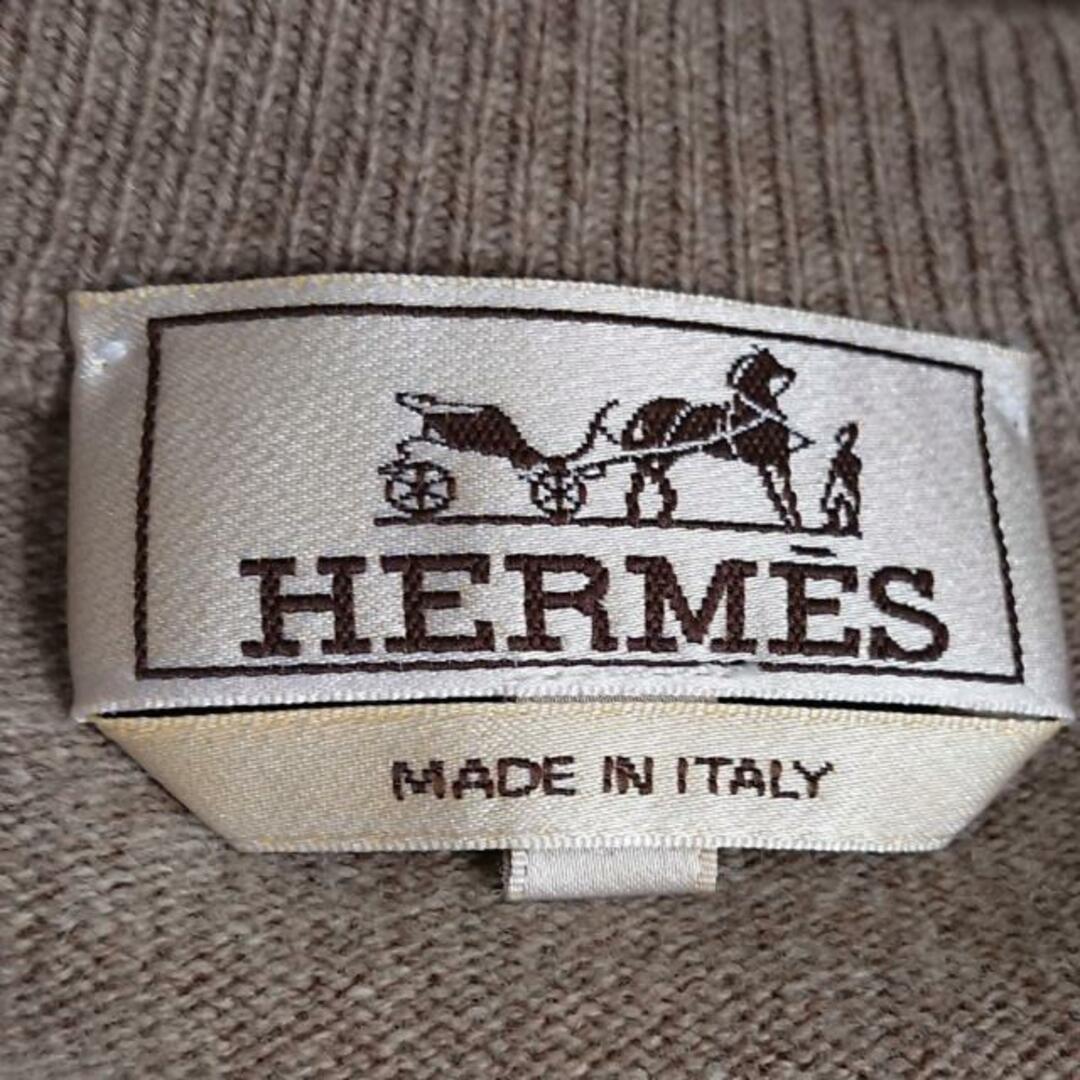 Hermes(エルメス)のHERMES(エルメス) 長袖セーター サイズM メンズ - ベージュ×黒×イエロー メンズのトップス(ニット/セーター)の商品写真