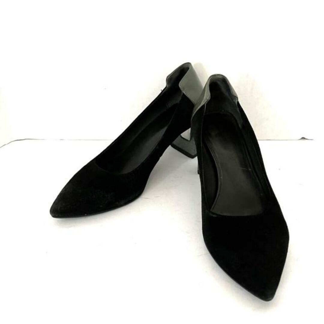 UNITEDNUDE(ユナイテッドヌード) パンプス 37 レディース - 黒×グレー スエード×レザー レディースの靴/シューズ(ハイヒール/パンプス)の商品写真