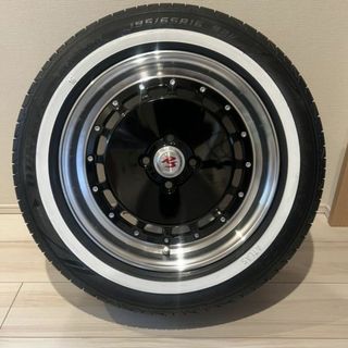 ダンロップ(DUNLOP)の16インチ ホワイトリボンタイヤ＋クリムソン RS DP CUP 4本(タイヤ・ホイールセット)