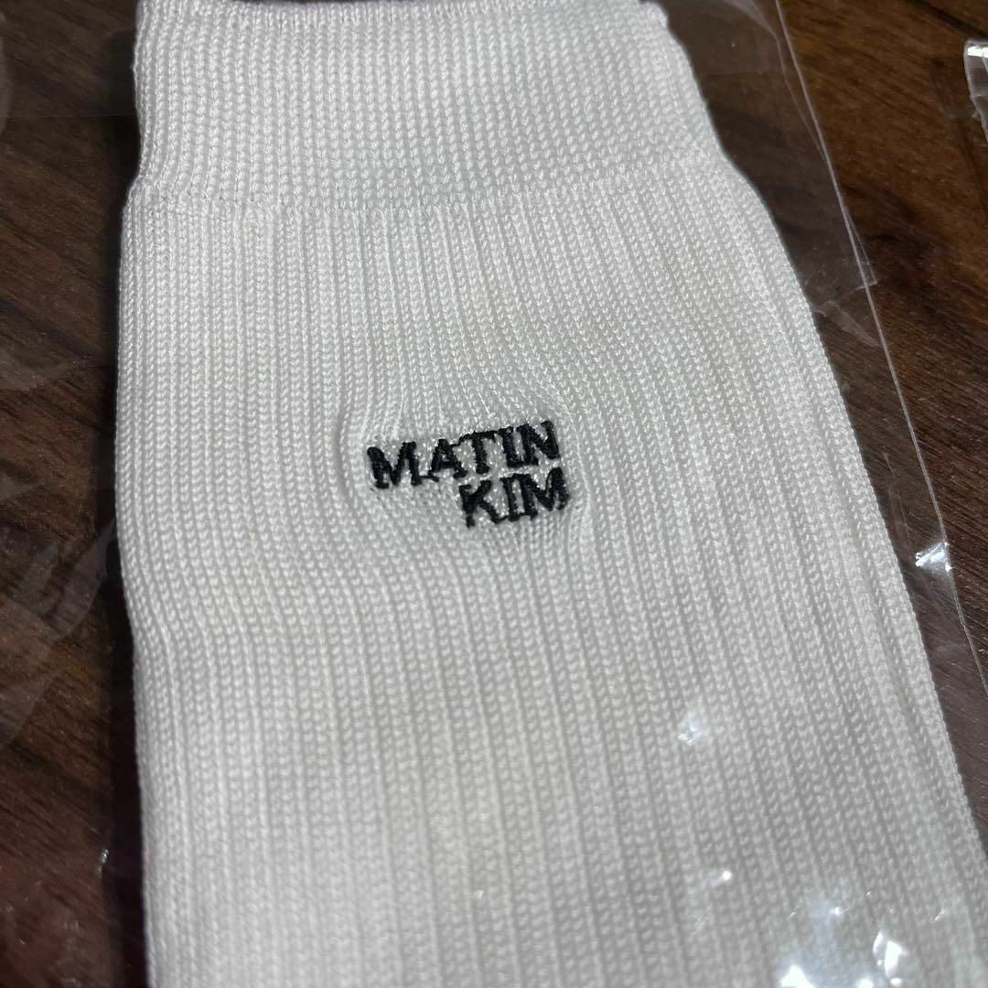 新作　Martin Kim  マーティンキム　 ワンポイントソックス 靴下　白 レディースのレッグウェア(ソックス)の商品写真