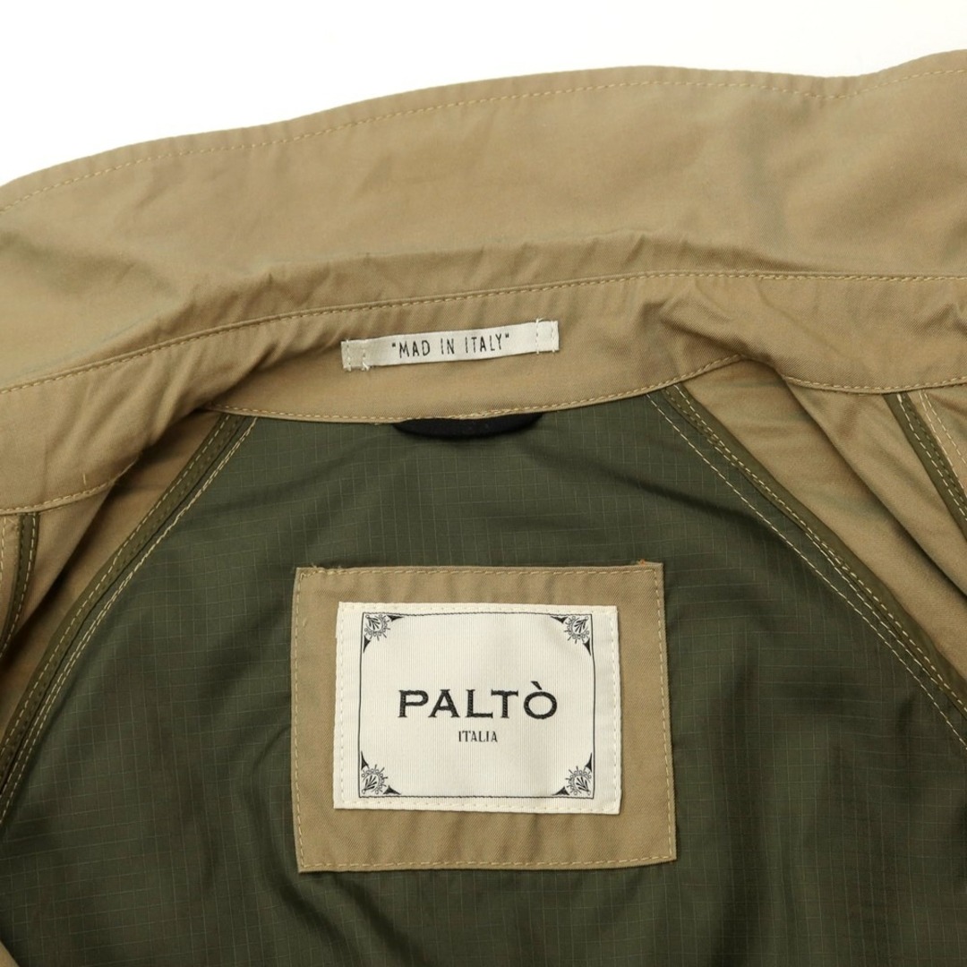 【中古】パルト PALTO コットン トレンチコート カーキベージュ【サイズ46】【メンズ】 メンズのジャケット/アウター(トレンチコート)の商品写真