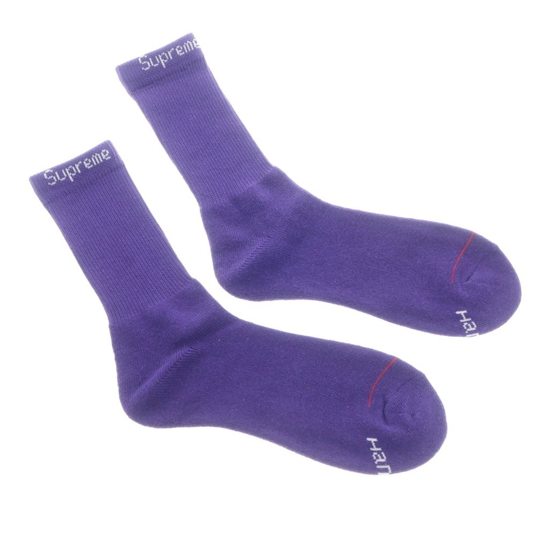 Supreme(シュプリーム)の【中古】シュプリーム Supreme 2021年春夏 Hanes Crew Socks 4足セット ソックス パープル【サイズ6-12】【メンズ】 メンズのレッグウェア(ソックス)の商品写真