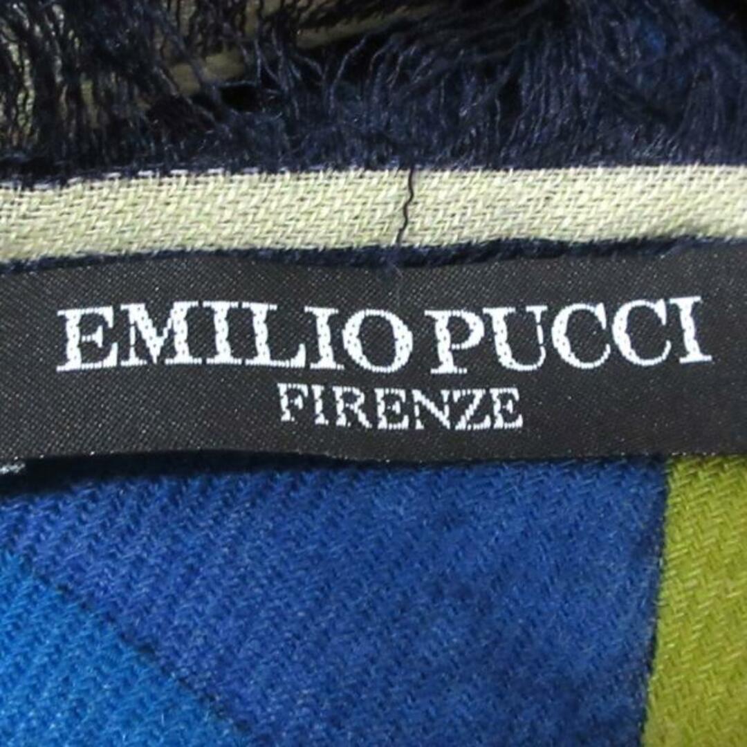 EMILIO PUCCI(エミリオプッチ)のEMILIO PUCCI(エミリオプッチ) ストール(ショール) - ライトグリーン×ブルー×マルチ ウール レディースのファッション小物(マフラー/ショール)の商品写真