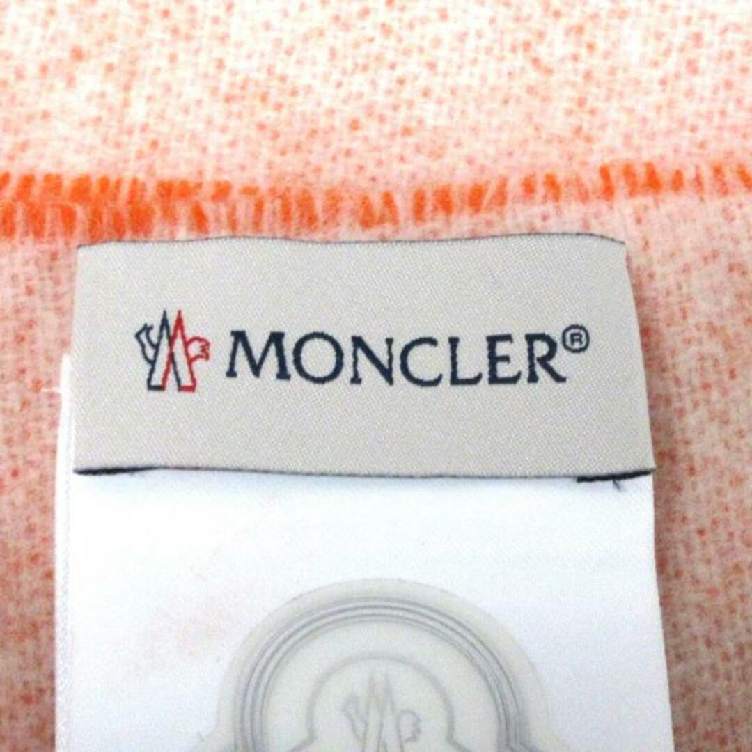 MONCLER(モンクレール)のMONCLER(モンクレール) ストール(ショール) - F20933C72000 オレンジ×白 ウール×ナイロン レディースのファッション小物(マフラー/ショール)の商品写真