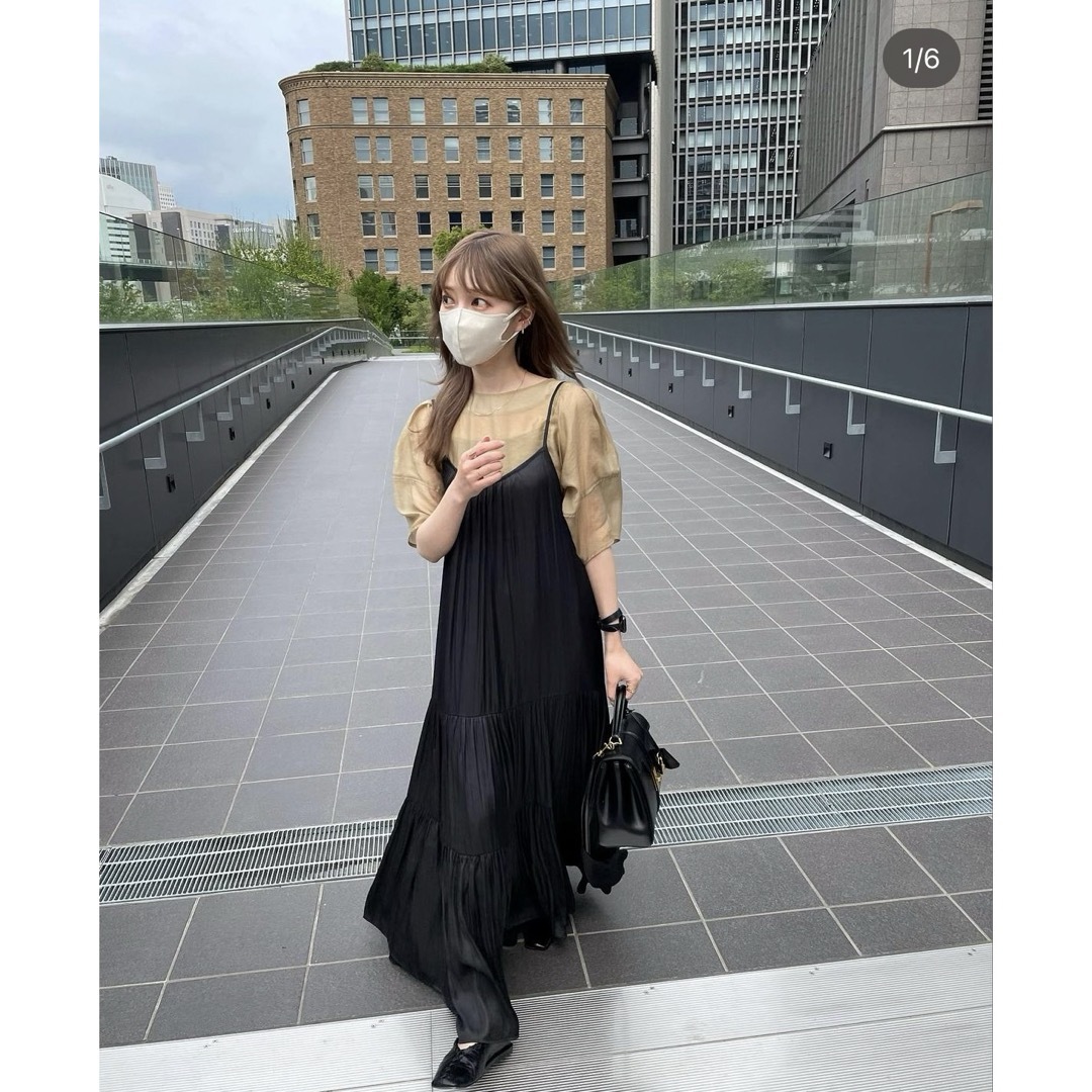 ZARA(ザラ)の【erme】Puff sleeve sheer blouse レディースのトップス(シャツ/ブラウス(半袖/袖なし))の商品写真