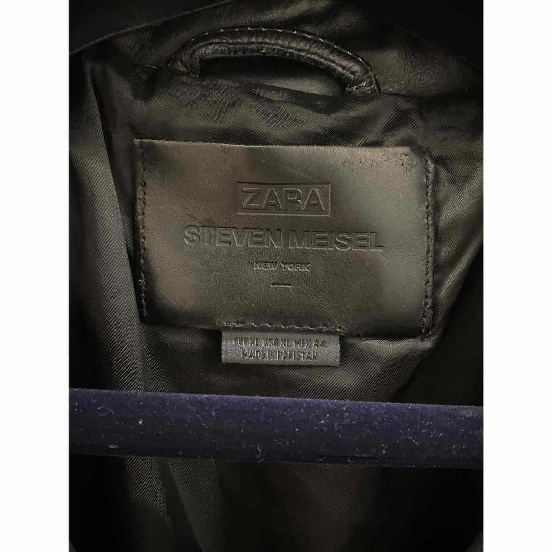 ZARA(ザラ)のZARA STEVEN MEISEL レザー ライダースジャケット メンズのジャケット/アウター(ライダースジャケット)の商品写真