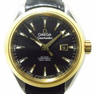 OMEGA - OMEGA(オメガ) 腕時計 シーマスターアクアテラ 231.23.34.20.01.001 レディース SS×K18YG/革ベルト/裏スケ 黒