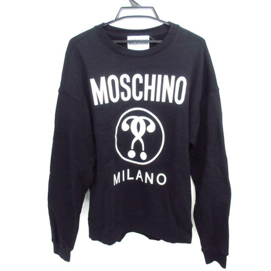 MOSCHINO(モスキーノ)のMOSCHINO(モスキーノ) トレーナー メンズ - 黒×白 長袖 メンズのトップス(スウェット)の商品写真