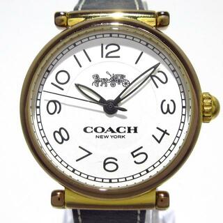 コーチ(COACH)のCOACH(コーチ) 腕時計 - CA.66.7.34.1440 レディース 社外ベルト 白(腕時計)