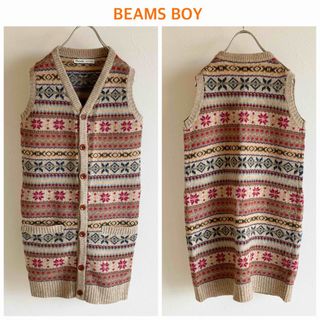 ビームスボーイ(BEAMS BOY)のビームスボーイ ノルディック フェアアイル ウール ニット ロング ベスト(ベスト/ジレ)