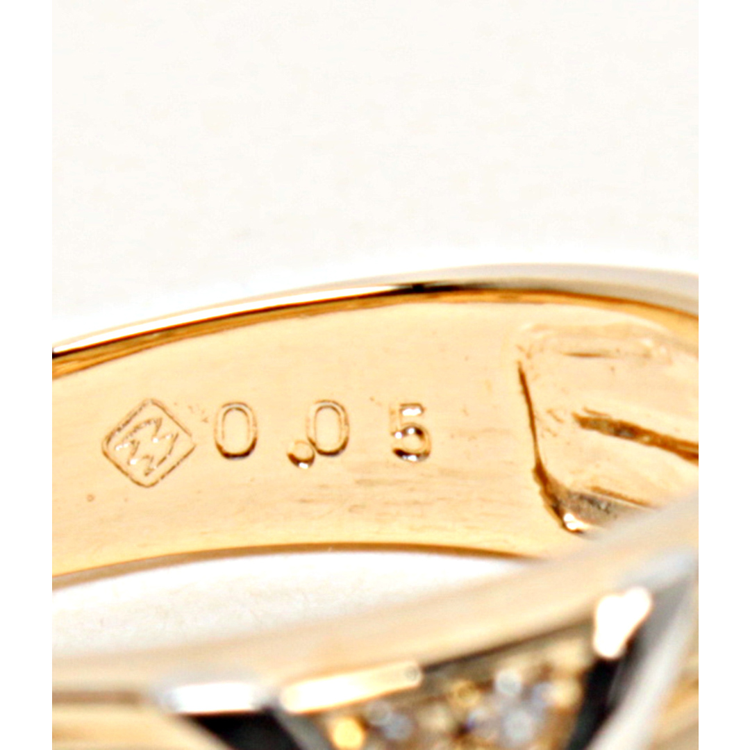 美品   リング 指輪 K18 Pt900 D0.05ct レディース 12号 レディースのアクセサリー(リング(指輪))の商品写真