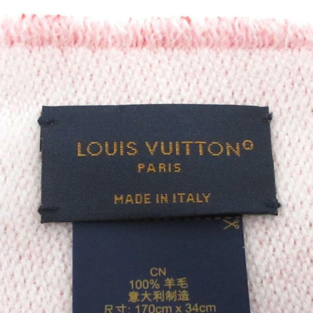 LOUIS VUITTON(ルイヴィトン)のLOUIS VUITTON(ルイヴィトン) マフラー美品  マフラー ・LV エセンシャル M78196 レッド×アイボリー ウール100% レディースのファッション小物(マフラー/ショール)の商品写真