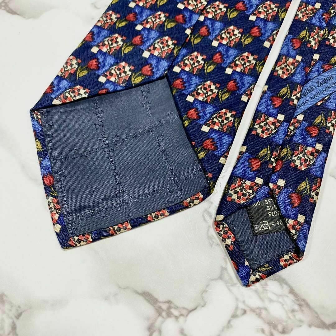 Ermenegildo Zegna(エルメネジルドゼニア)のネクタイ エルメネジルドゼニア 花柄 ボタニカル 総柄 シルク 高級 ブランド メンズのファッション小物(ネクタイ)の商品写真